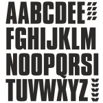 Samolepící písmena - arch vel. 50 mm samolepící vinylová fólie arch - písmena 50 mm – Zboží Mobilmania