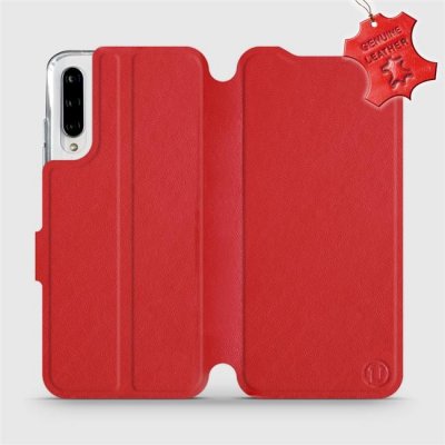 Pouzdro Mobiwear Luxusní flip Xiaomi Mi A3 kožené Červené
