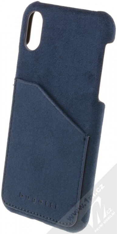 Pouzdro Bugatti Londra Ultrasuede Snap Case Apple iPhone X modré