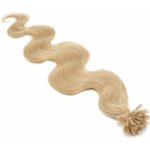 60cm vlasy pro metodu keratin 0,7g/pr. vlnité přírodní blond