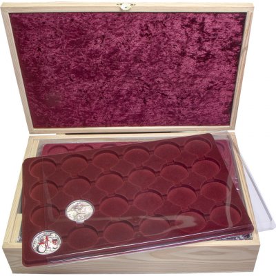 Přírodní dřevěná kazeta na stříbrné pamětní mince ČNB od roku 1993 červená plata – Zbozi.Blesk.cz