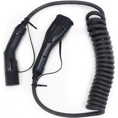 Sectron Nabíjecí kabel spirálový Type 2 Type 2 11 kW 3 × 16 A 400 V 7 m – Sleviste.cz