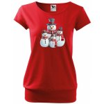 MALFINI Vánoční tričko City sněhuláci – Zboží Dáma