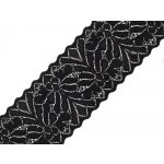 Elastická krajka / vsadka šíře 80 mm Varianta: 3 černá, Balení: 13.5 m 35464/55583/153505 – Zboží Dáma