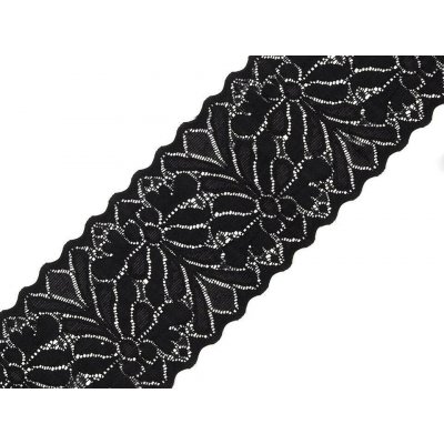 Elastická krajka / vsadka šíře 80 mm Varianta: 3 černá, Balení: 13.5 m 35464/55583/153505 – Zboží Dáma