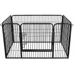 Feanderea Ohrádka pro štěňata černá 4 díly 122 x 70 x 80 cm – Sleviste.cz
