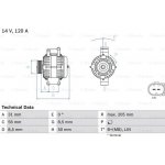 BOSCH 0 986 049 010 generátor (0986049010)