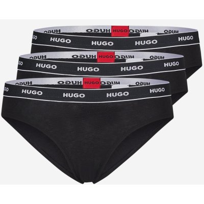 Hugo Boss Sada tří dámských kalhotek v černé – Zboží Mobilmania