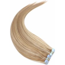 50cm Tape hair pu extension Tape in lidské vlasy remy světlý melír