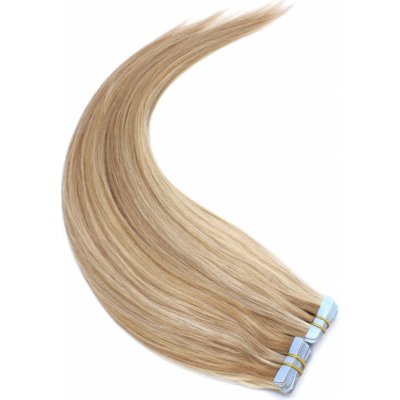 50cm Tape hair pu extension Tape in lidské vlasy remy světlý melír