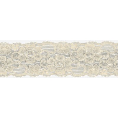 Elastická krajka, 50mm - ivory – Zboží Dáma