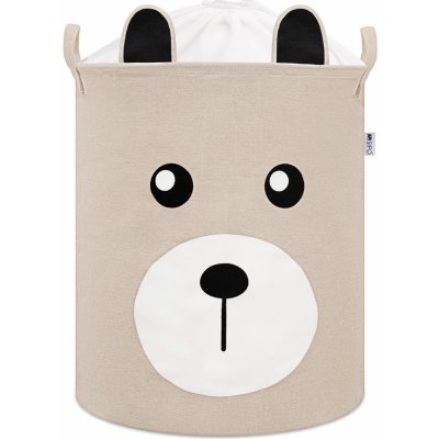 SIPO Koš uzavíratelný bavlna Bear béžový 43 L – Zboží Dáma