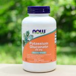 NOW Potassium Gluconate draslík jako glukonát draselný 99 mg x 250 tablet – Sleviste.cz