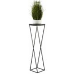 HowHomely STOJAN NA KVĚTINÁČ LOFT7 100x24x24 cm ČERNÁ – Zboží Dáma