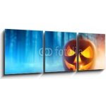 Obraz 3D třídílný - 150 x 50 cm - Spooky Halloween Night Spooky Halloween noc – Zboží Mobilmania