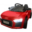 Beneo elektrické autíčko Audi R8 small 12V 24 GHz dálkové ovládání USB / SD vstup odpružení 12V baterie měkké Eva kola 2 X motor original licence červená