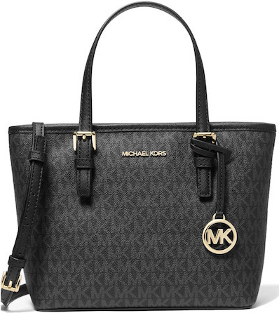 Michael Kors Jet Set Travel Extra-Small Logo Top-Zip Tote bag Black