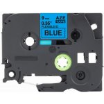 Alternativní páska Brother TZ-FX521/TZe-FX521 9 mm x 8 mm černý tisk/modrý podklad – Hledejceny.cz