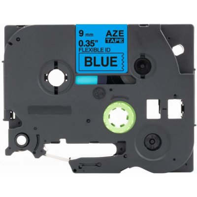 Alternativní páska Brother TZ-FX521/TZe-FX521 9 mm x 8 mm černý tisk/modrý podklad