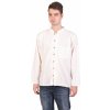 Pánská Košile Sanu Babu pánská košile-kurta s dlouhým rukávem a kapsičkou celorozepínací bílá
