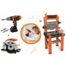 Smoby detská pracovná dielňa Black+Decker so 79 doplnkami+elektronická kotúčová píla+elektronická vŕtačka