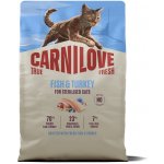 CARNILOVE TRUE FRESH CAT DRY FISH & TURKEY FOR STERILISED ADULT ALL BREEDS 2 kg – Hledejceny.cz