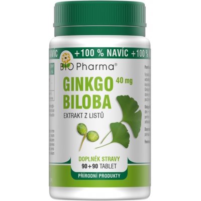 Bio-Pharma Ginkgo Biloba 40 mg 90 + 90 tablet – Hledejceny.cz