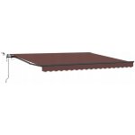vidaXL Automatická zatahovací markýza s LED světly hnědá 400 x 300 cm – Zboží Mobilmania