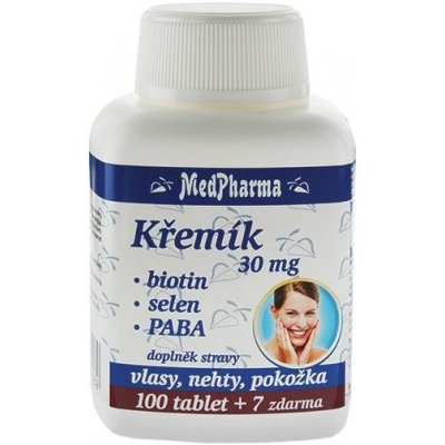 MedPharma Křemík 30 mg + Biotin + Paba 107 tablet