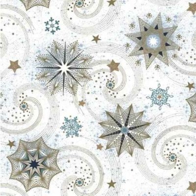 PAW Ubrousek 33x33cm Vločky zlaté a tyrkysové – Zboží Dáma