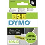 Dymo S0720580 - páska do tiskárny štítků D1, 12 mm x 7 m, černá na žluté – Zboží Živě
