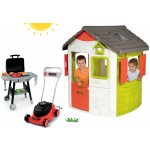 Smoby set domeček Jura Lodge se dvěma dveřmi a kuchyňka Barbecue Grills se sekačkou 310263-35 – Hledejceny.cz