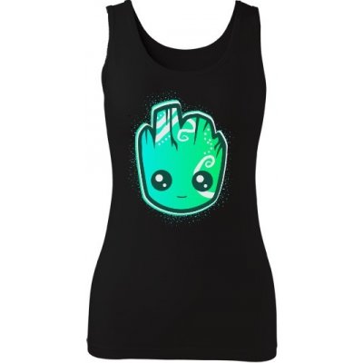 Tričko s potiskem Malý Groot dámské Černá – Sleviste.cz