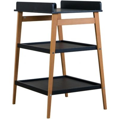 Černý přebalovací pult Quax Hip s bukovou podnoží 74x63 cm – Hledejceny.cz