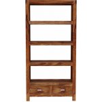 indickynabytek.cz Knihovna Gani se šuplíky 90x180x35 z indického masivu palisandr/sheesham – Zboží Dáma