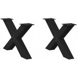 Omaxi 316240 Nohy konferenčního stolku ve tvaru X 2 ks černé 70 x 42-43 cm ocel – Sleviste.cz