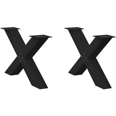 Omaxi 316240 Nohy konferenčního stolku ve tvaru X 2 ks černé 70 x 42-43 cm ocel – Sleviste.cz