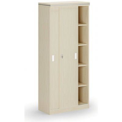 Arristo Lux, Skříň zasouvací 800 x 400 x 1836 mm, bříza – Zboží Dáma