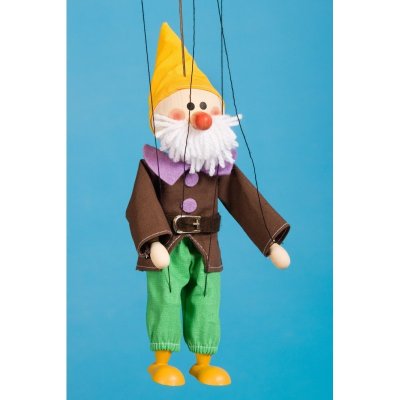 Mašek umělecká výroba Loutka dřevěná Trpaslík 2 20 cm – Zboží Dáma