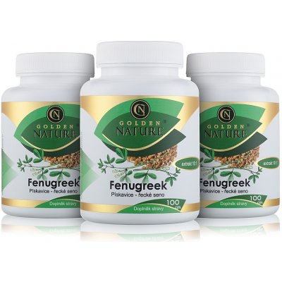Golden Nature Fenugreek Pískavice řecké seno 300 kapslí . – Hledejceny.cz