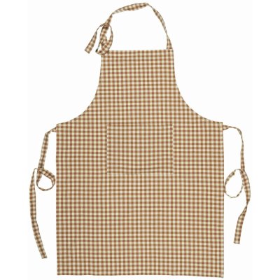 IB LAURSEN Zástěra Brown Check hnědá – Zboží Mobilmania