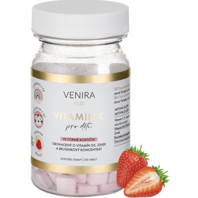 Venira vitamin C pro děti jahoda 120 kostiček – Hledejceny.cz