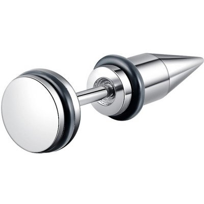 Šperky eshop falešný ocelový taper stříbrný hrot černá gumička AB30.13 – Zboží Mobilmania