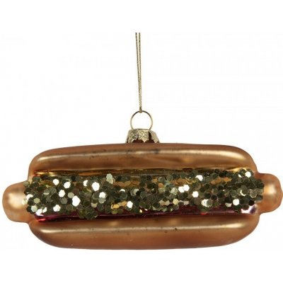 Clayre & Eef Vánoční skleněná závěsná ozdoba hot dog 13*4*6 cm – Hledejceny.cz