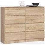 Ak furniture Kuba 120 cm 8 šuplíkú – Zbozi.Blesk.cz