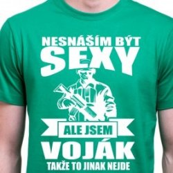 Tričko Sexy voják Česky černá