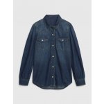 GAP 786984-00 dětská džínová košile tmavě modrá – Zboží Dáma