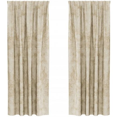 Sametové závěsy 2 ks krémové barvy 245x140 cm – Hledejceny.cz