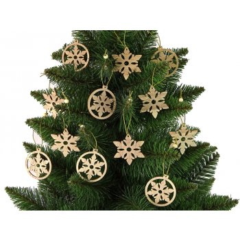 LEANToys Vánoční dřevěné ozdoby na stromeček hvězdy