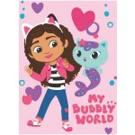 Jerry Fabrics Dětská fleecová deka Gabbys Dollhouse Bubbly World – Sleviste.cz